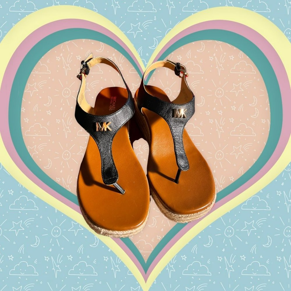 Michael Michael Kors logo-lettering wedge espadrilles